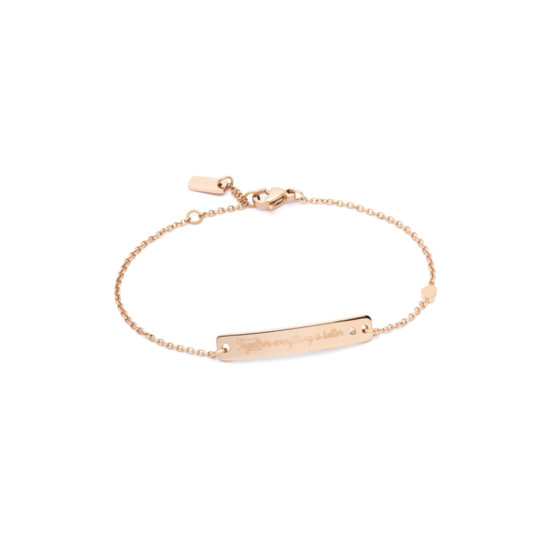 PULSERA MR WONDERFUL Wonderful Words - ROSEGOLD | Joyería Parejo