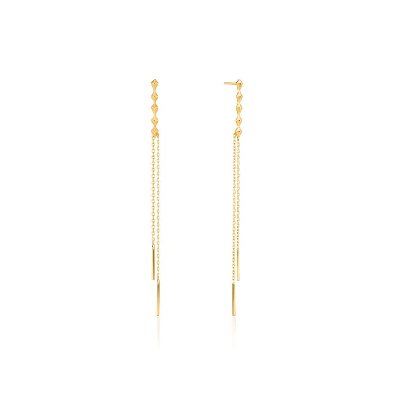 Pendientes Ania Haie Gold Spike Double E025-01G Plata de Ley | Joyería Parejo