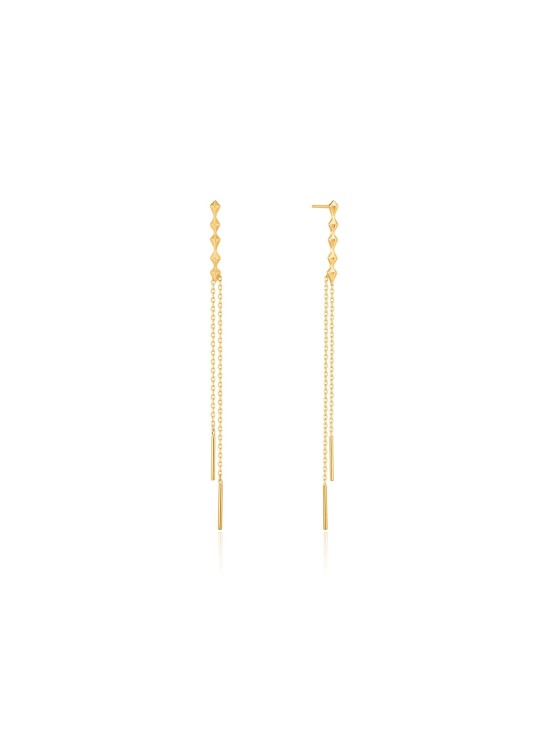 Pendientes Ania Haie Gold Spike Double E025-01G Plata de Ley | Joyería Parejo