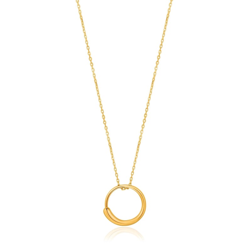 Collar Ania Haie Gold Luxe Circle N024-01G Plata de Ley