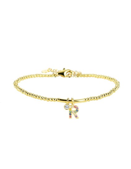 Pulsera Luxenter Letra R BH184Y20R00 Plata de Ley Dorado