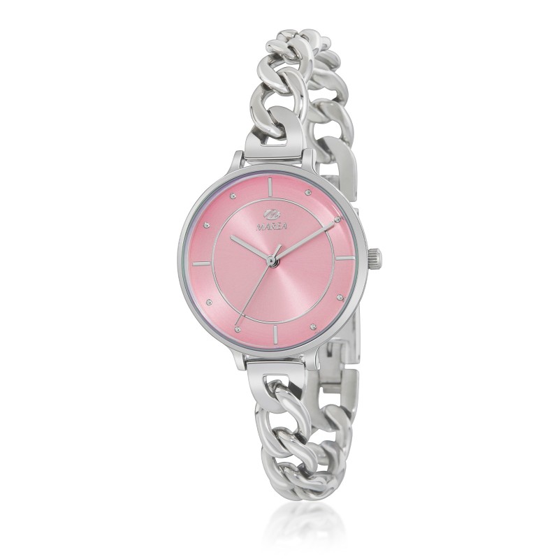 Reloj Marea mujer cadena esfera rosa
