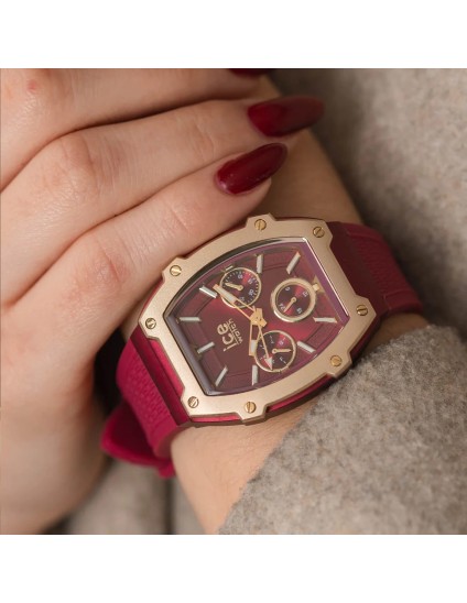 Reloj Ice Boliday Gold Burgundy Mujer | 022868