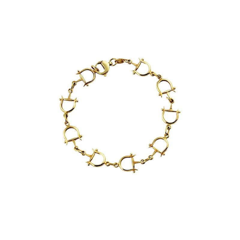 Pulsera de Estribos oro de 18k. 750 mls