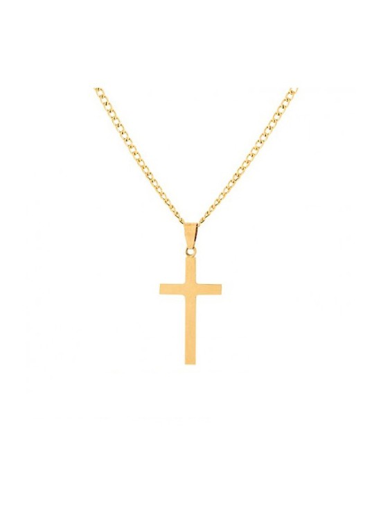 Cadena con Cruz Lisa de Oro 18K para Comunión Niño