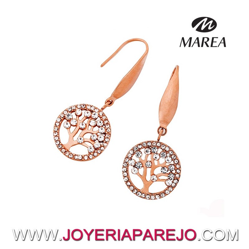 Pendientes Marea Jewel Mujer D00201/11 Árbol Vida Rosado